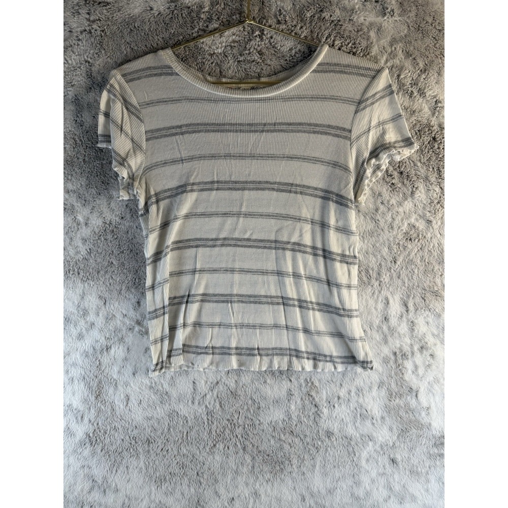Pink Rose Vintage Women's Striped Short Sleeve Size S‎ T-Shirt